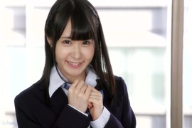 Nozomi Momoki showing off her ass in uniform short skirt